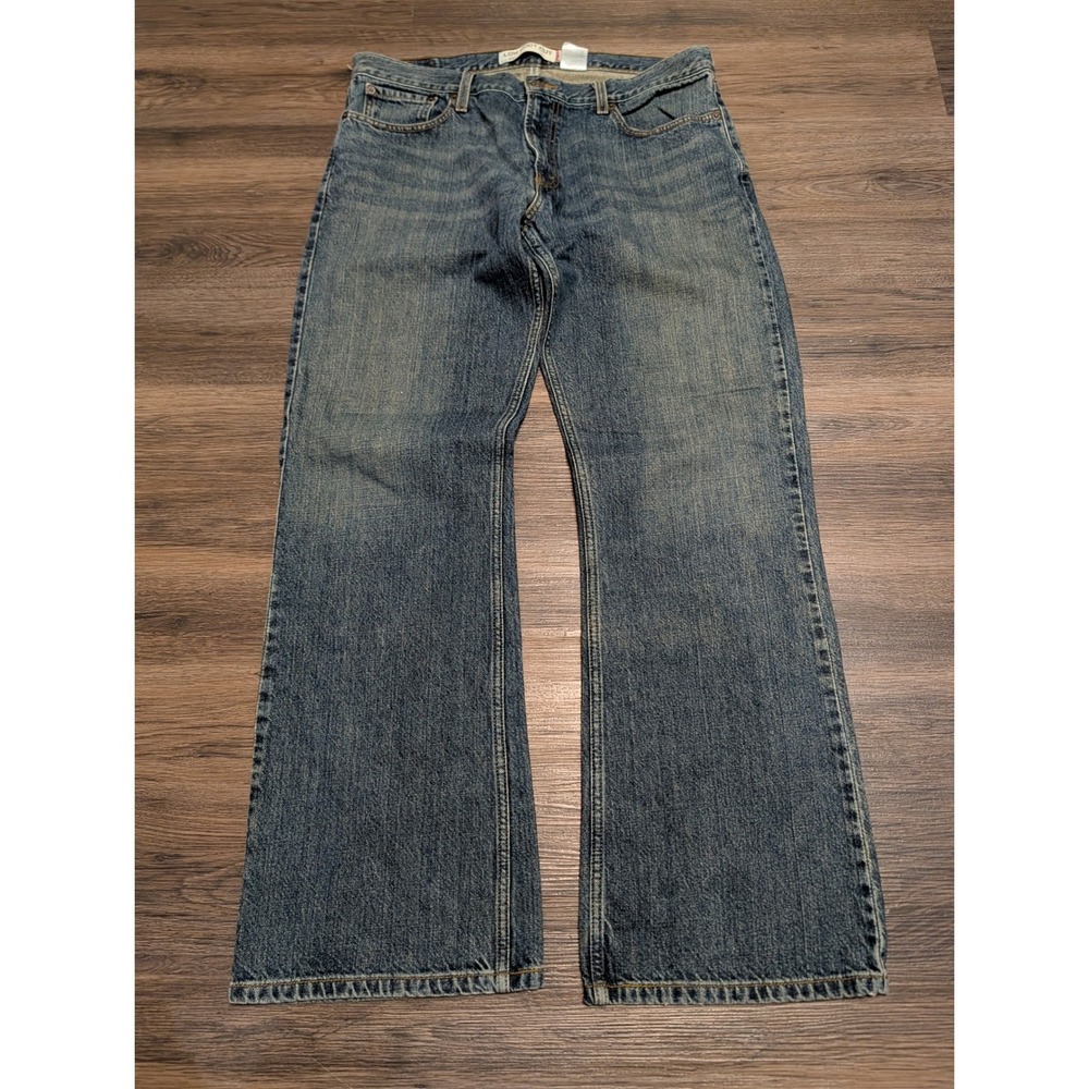 Levis 527 Low Boot Cut Jeans Mens 34x32 Medium Wash Blue Western Y2K Cowboy
